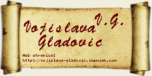 Vojislava Gladović vizit kartica
